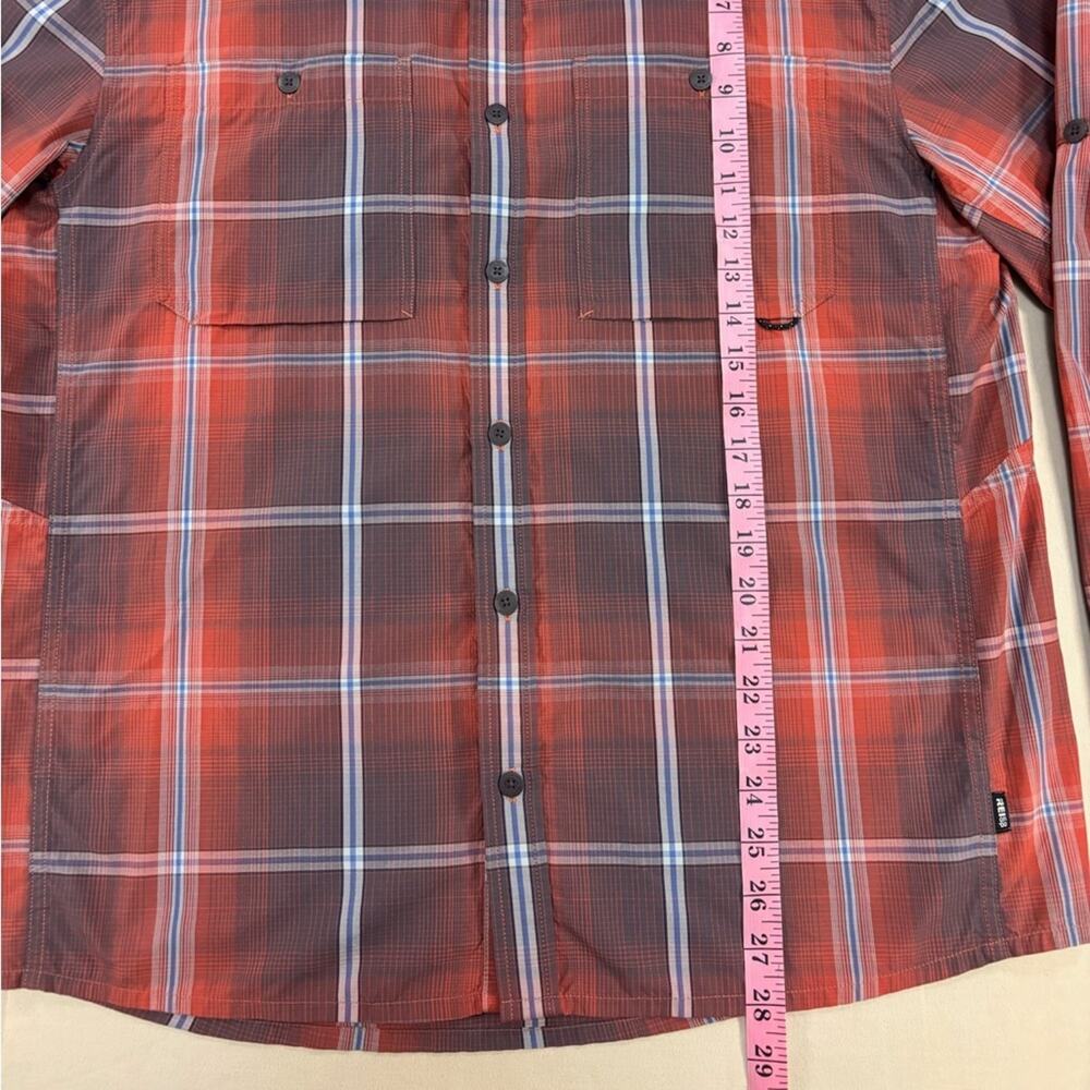 REI Men's Red and Black Plaid Long Sleeve Button Down Shirt Size Large - Picture 3 of 6